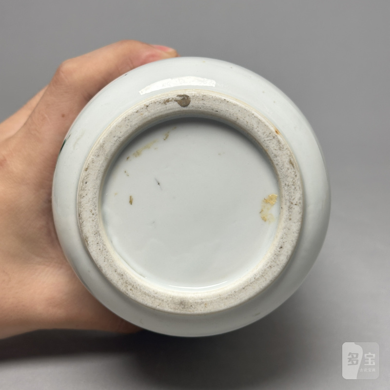 民国 粉彩花鸟纹棒槌瓶 - 图11